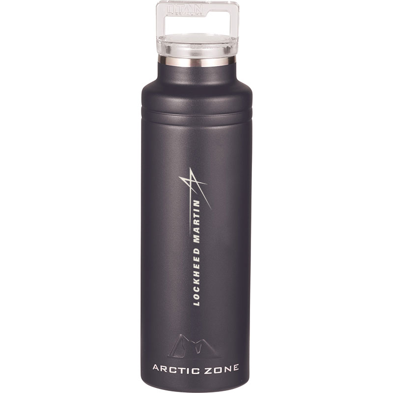 Arctic Zone Copper Vacuum Insulated Bottle, 20 oz - Black
