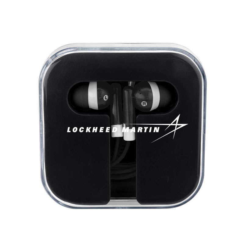 Ear Buds In Compact Case - Black