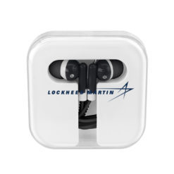 Ear Buds In Compact Case - White/Black