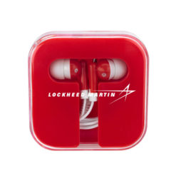 Ear Buds In Compact Case - Red