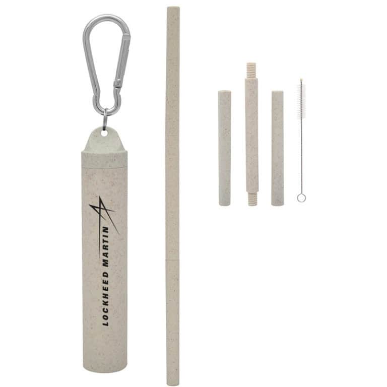Reusable Wheat Straw w/ Travel Case Lockheed Martin Company Store