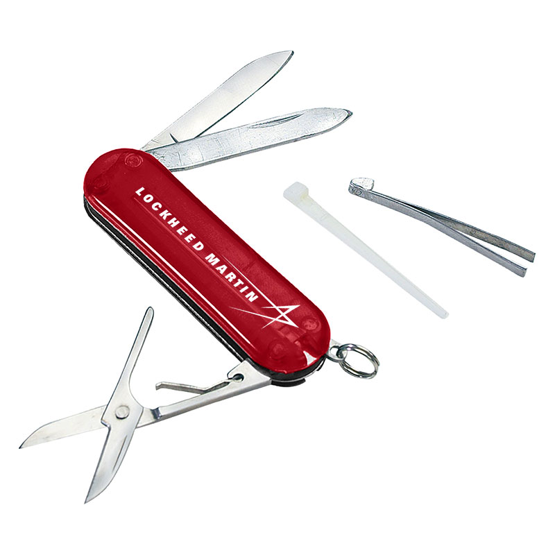 Multi-Purpose Pocket Knife - Red Open