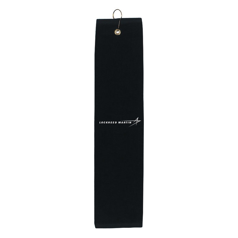 Folded Golf Towel - Black