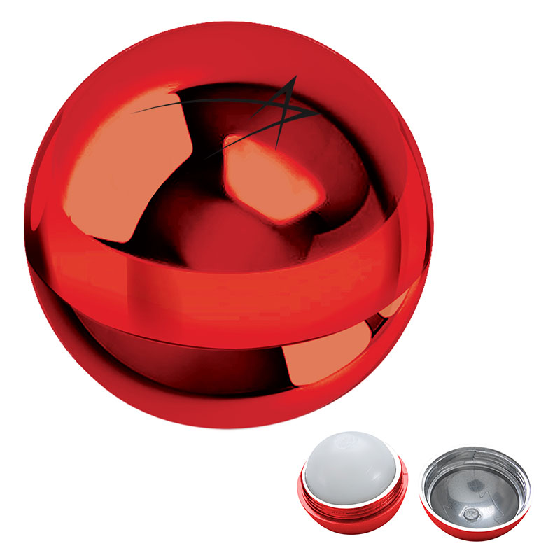 Metallic Lip Balm Ball - Red