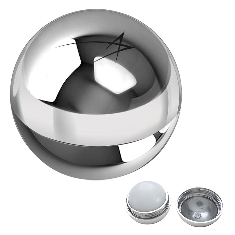 Metallic Lip Balm Ball - Silver