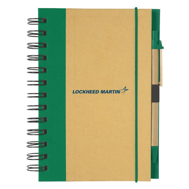 Eco Friendly Spiral Notebook and Pen 5.5" x 7" Lockheed Martin Company Store