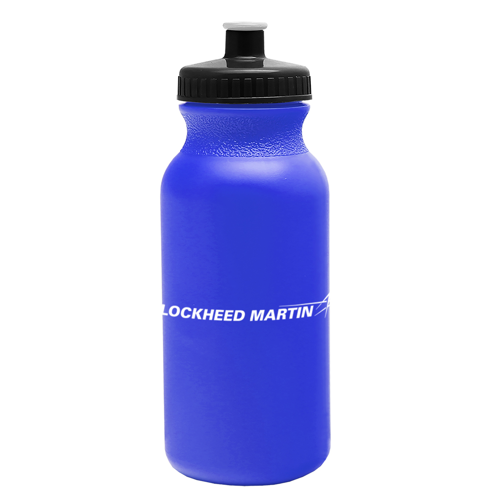 Blue Sport Water Bottle, 20 oz - LM Logo