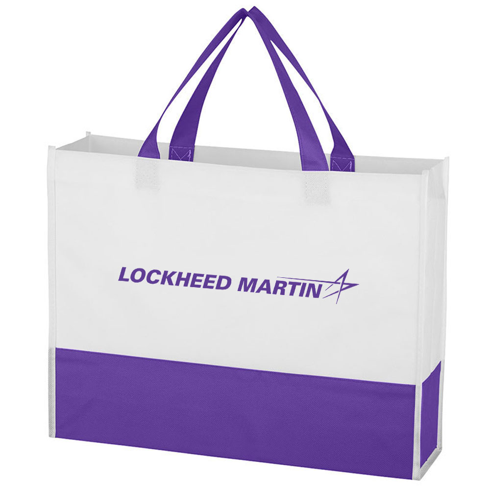 Purple-Lockheed-Martin-Non-Woven-Prism-Tote-Bag