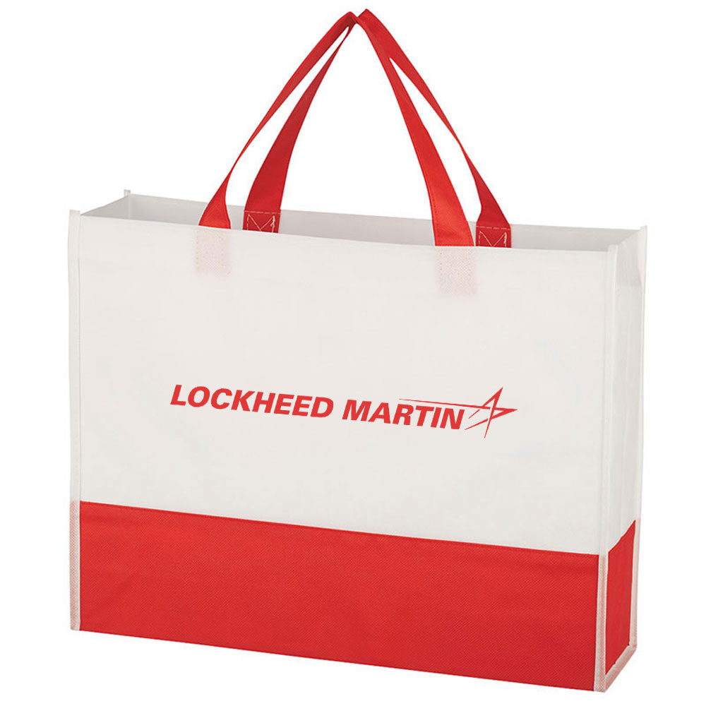 Red-Lockheed-Martin-Non-Woven-Prism-Tote-Bag