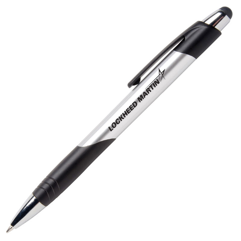 Silver-Black-Lockheed-Martin-Fiji-Chrome-Stylus-Pen