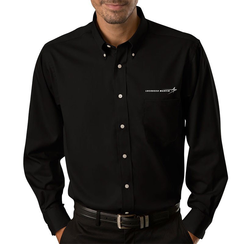Men's Van Heusen Twill Dress Shirt - Black