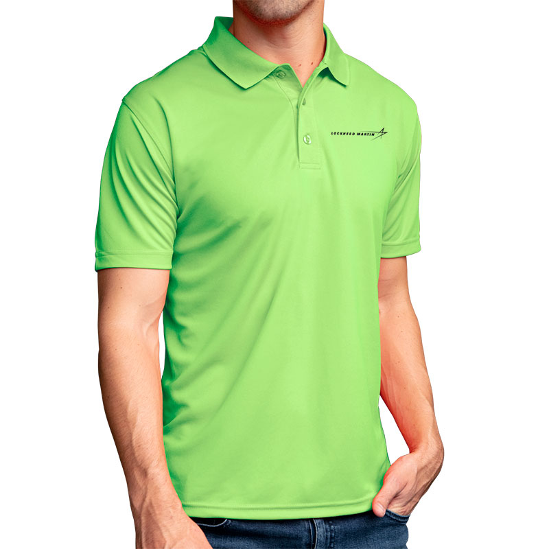 Men's Omega Mesh Tech Polo - Lime Green