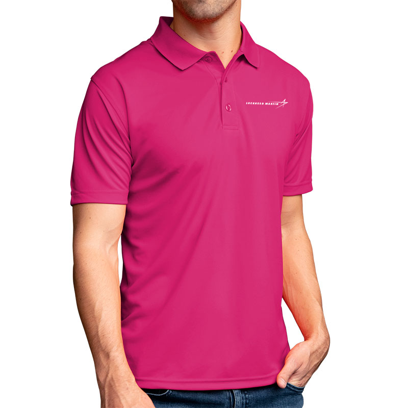 Men's Omega Mesh Tech Polo - Pink