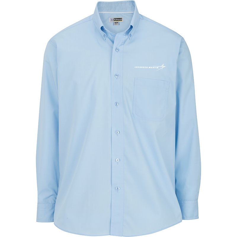 Men's Poly Blend Dress Shirt - Blue