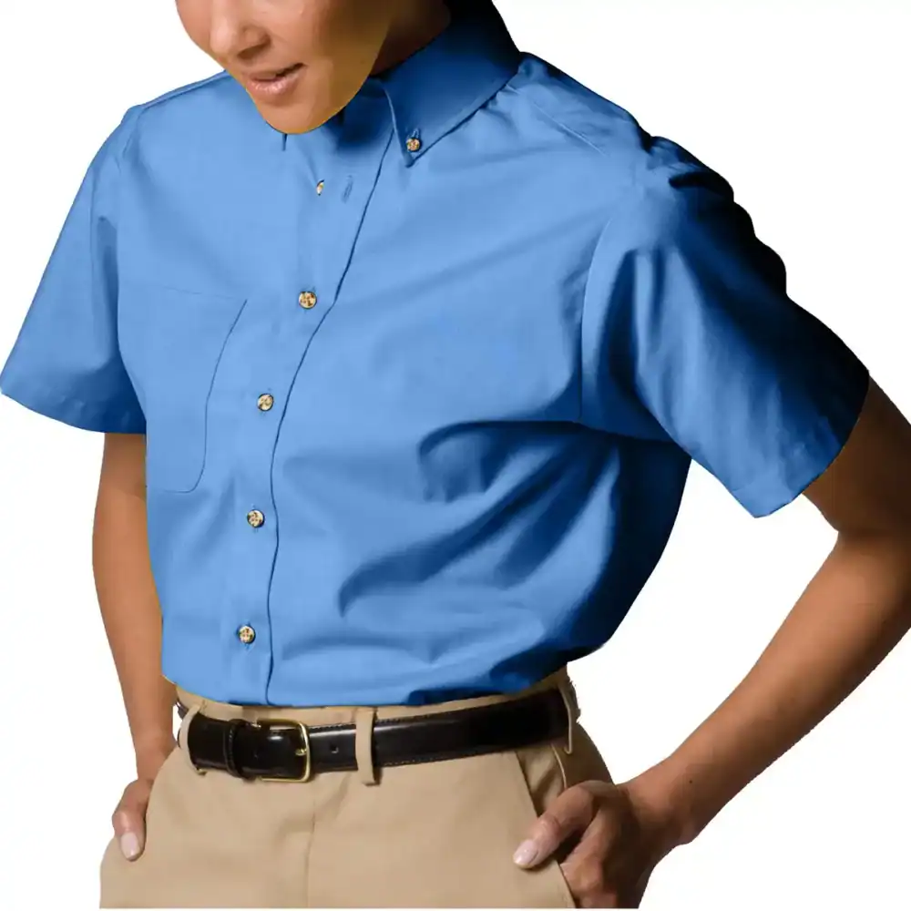 Ladies' Short-Sleeve Poplin Dress Shirt - Lockheed Martin Company Store