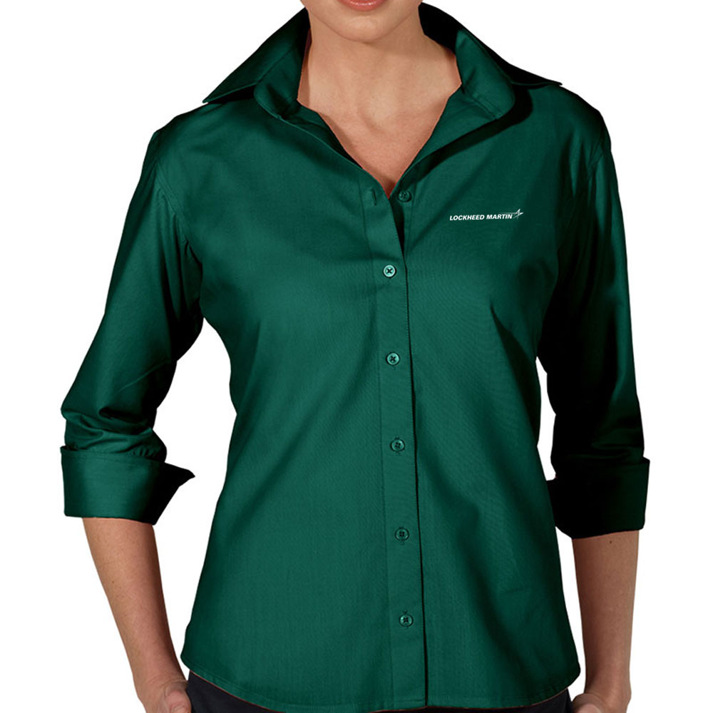 Lockheed-Martin-Ladies-Poly-Blend-Dress-Shirt-French-Hunter-Green