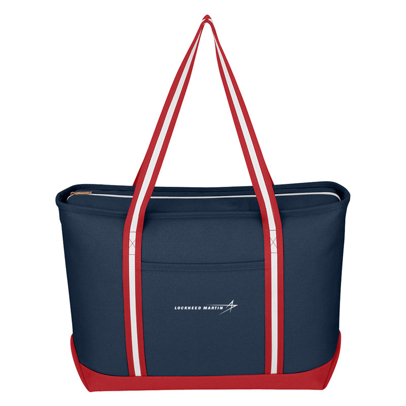 Admiral Canvas Tote - Navy / Red