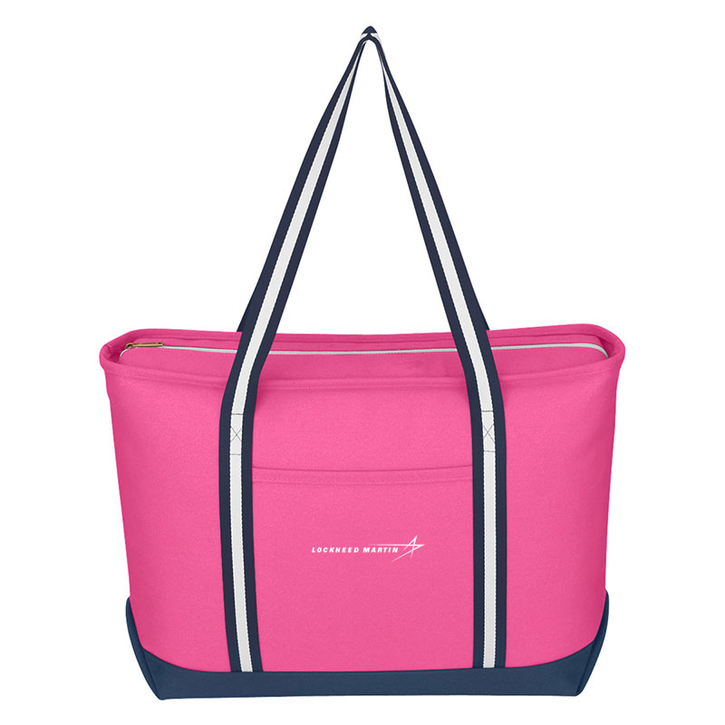 Admiral Canvas Tote - Pink / Navy