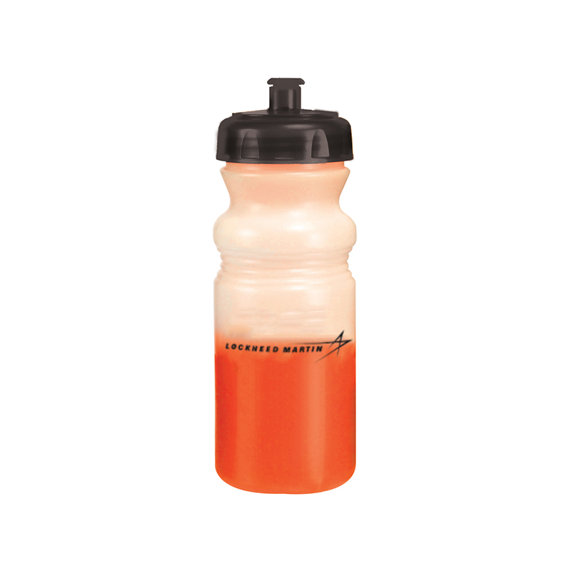 Color Changing Water Bottle, 20 oz - Frosted / Orange