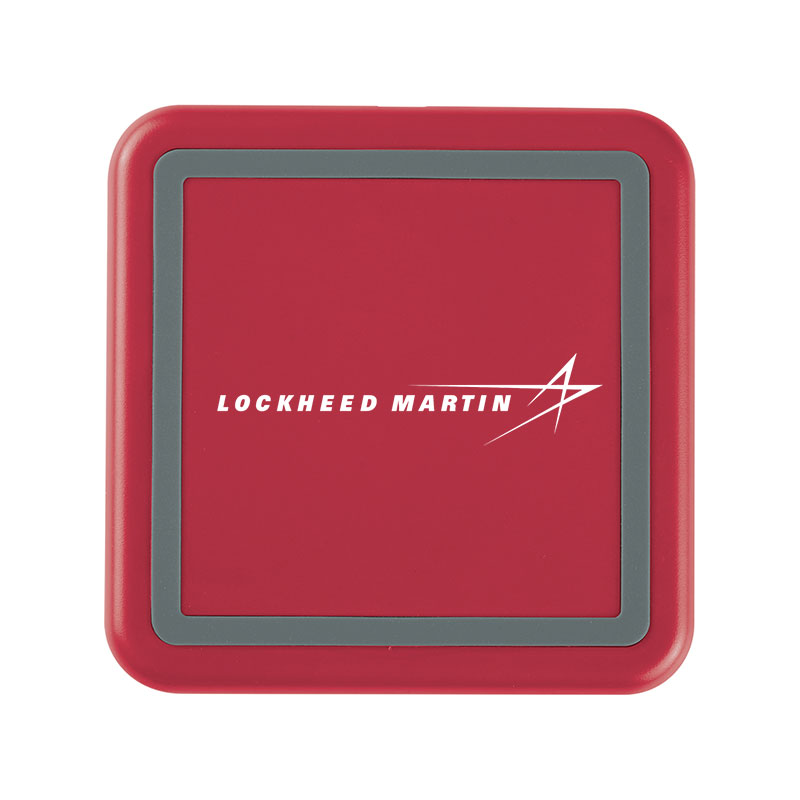 Color Square Wireless Charging Pad - Red