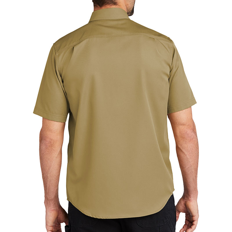 Carhartt Rugged Professional Series Short Sleeve Shirt - Khaki Model Back
