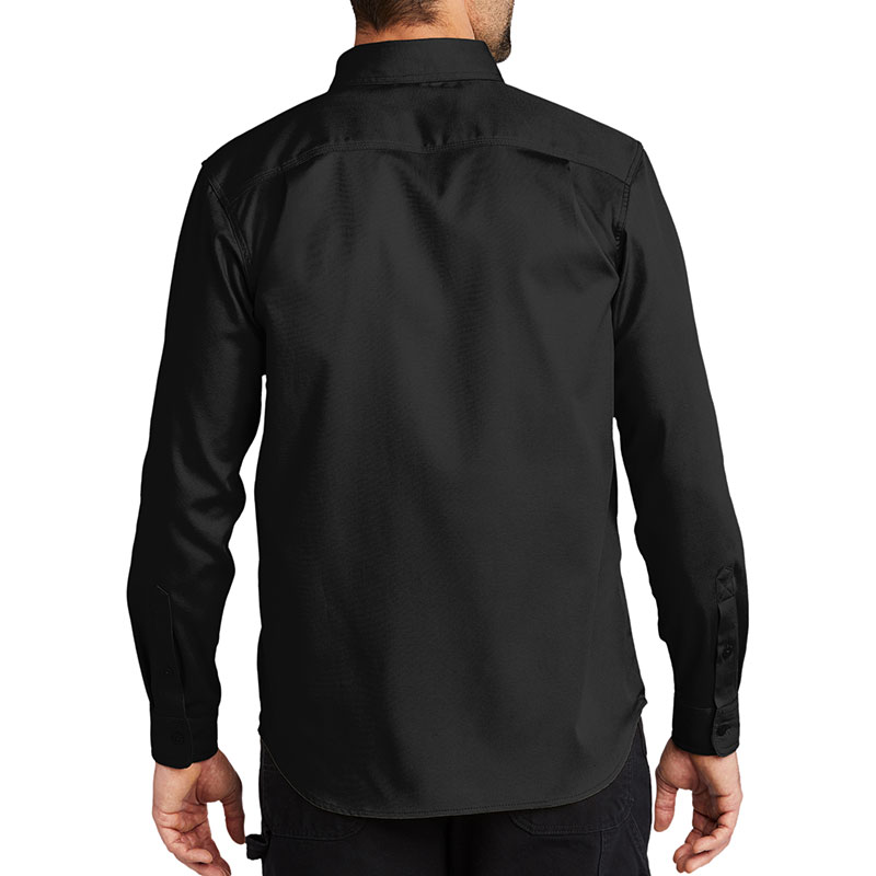 Carhartt Rugged Professional Series Long Sleeve Shirt - Black Model Back
