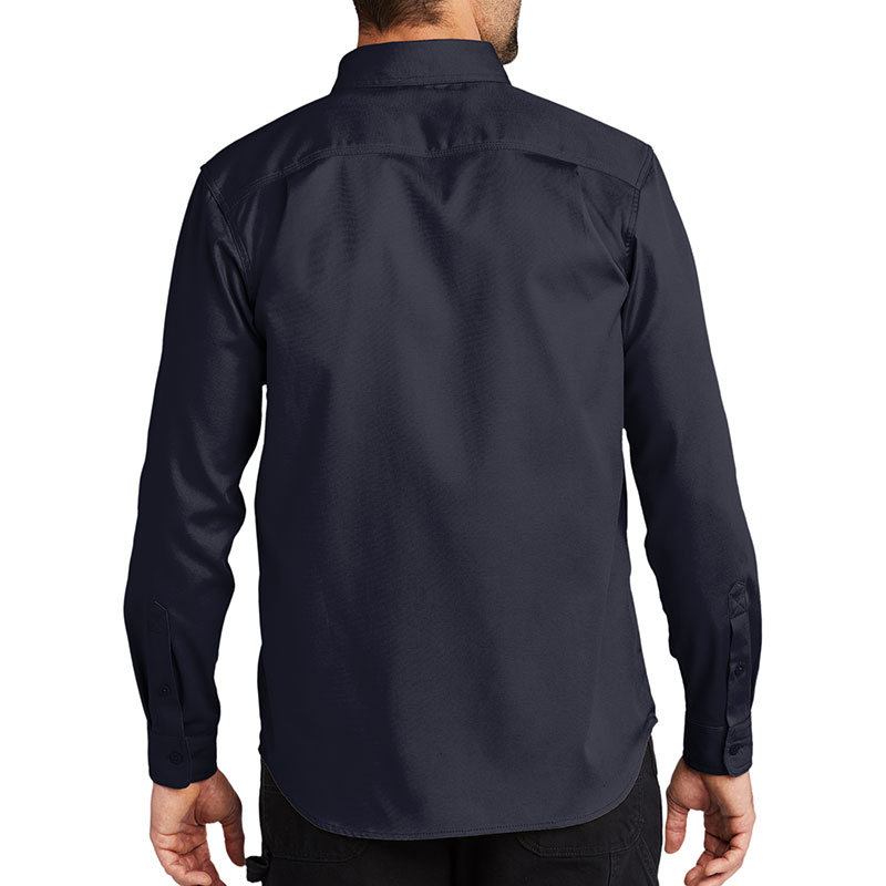 Carhartt Rugged Professional Series Long Sleeve Shirt - Navy Model Back