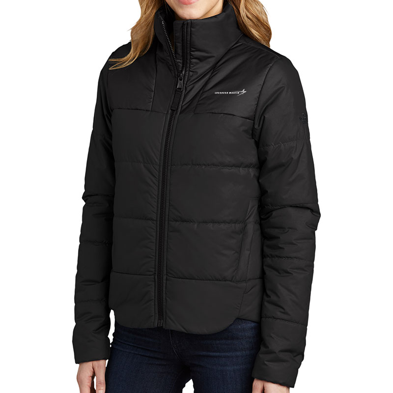 North-Face-Ladies'-Everyday-Insulated-Jacket-Black-Front-Quarter-Model