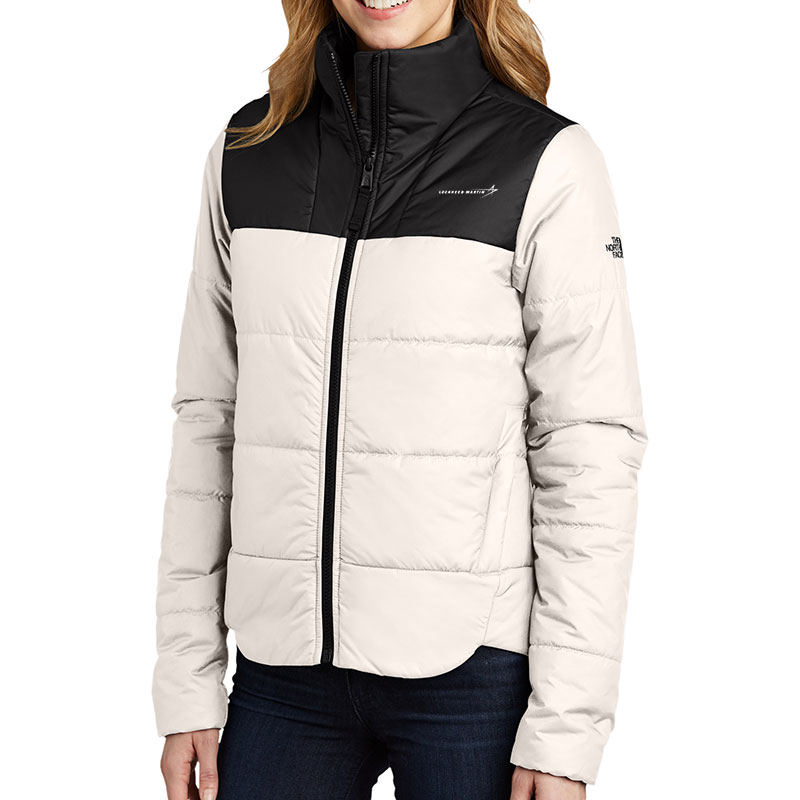North-Face-Ladies'-Everyday-Insulated-Jacket-White-Front-Quarter-Model