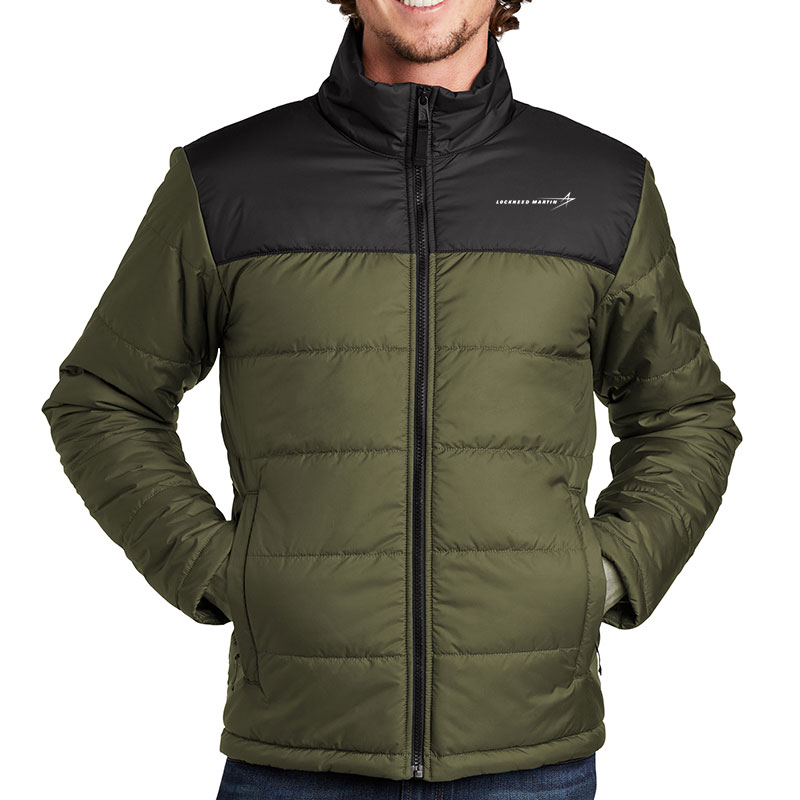 North-Face-Men's-Everyday-Insulated-Jacket-Olive-Front-Model