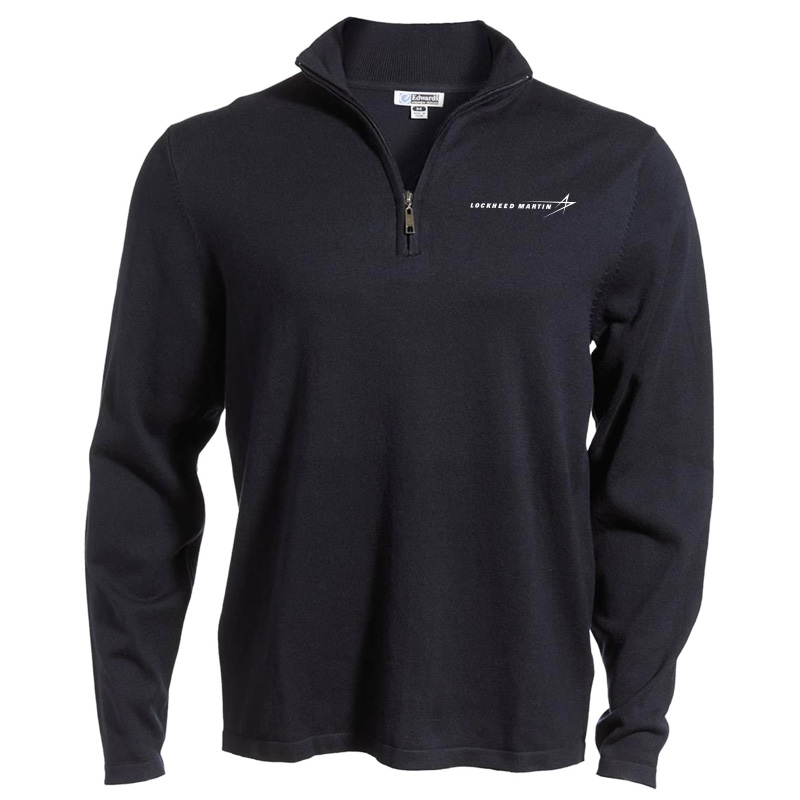 Men's Zip-Collar Sweater - Navy