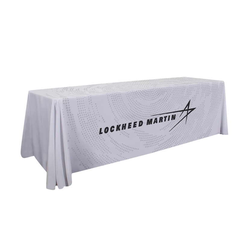 White 6' Table Throw - LM Logo