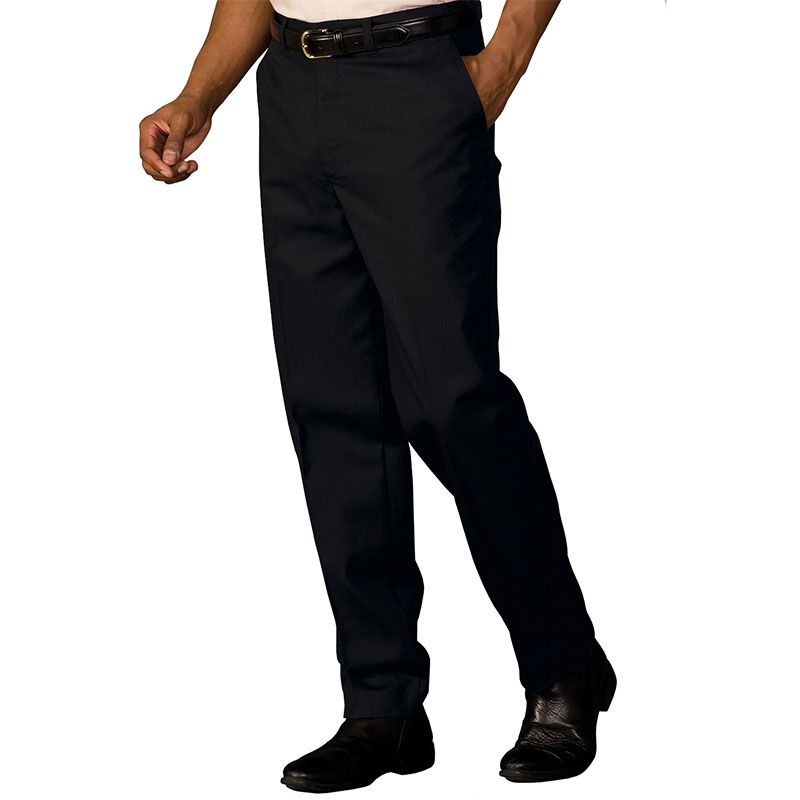 Blended-Chino-Flat-Front-Black
