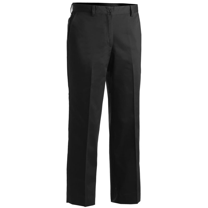 Ladies-Blended-Chino-Flat-Front-Black2