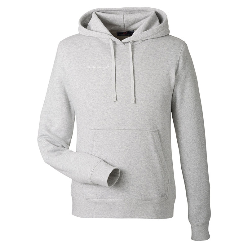 Unisex-Hooded-Pullover-Grey-Front-2
