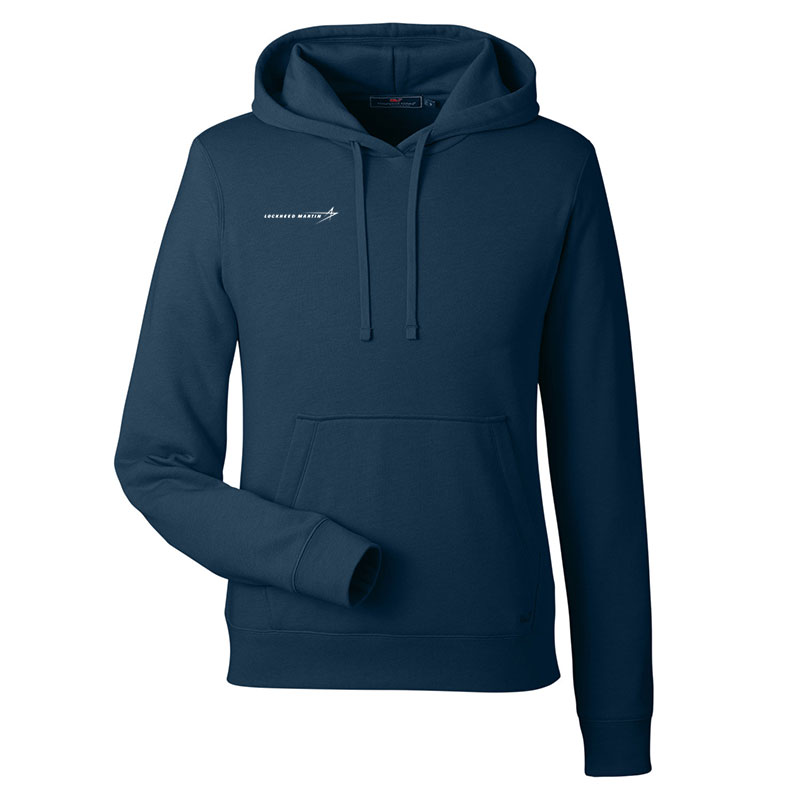 Unisex-Hooded-Pullover-Navy-Front-2