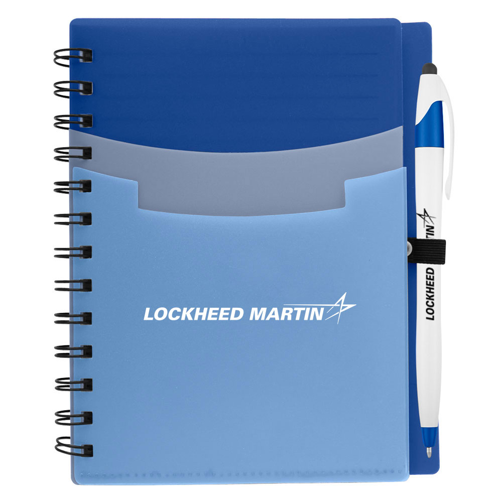 Blue-Lockheed-Martin-Tri-Pocket-Notebook-Pen