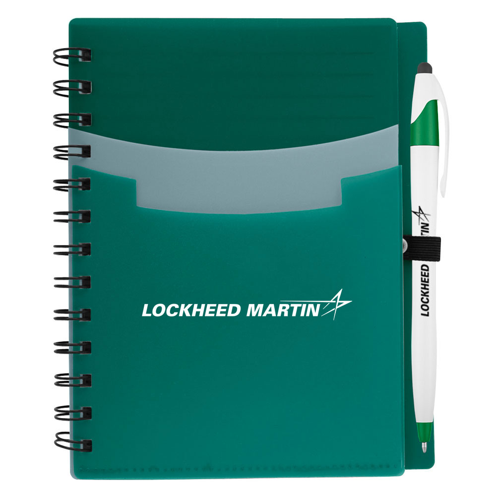 Green-Lockheed-Martin-Tri-Pocket-Notebook-Pen