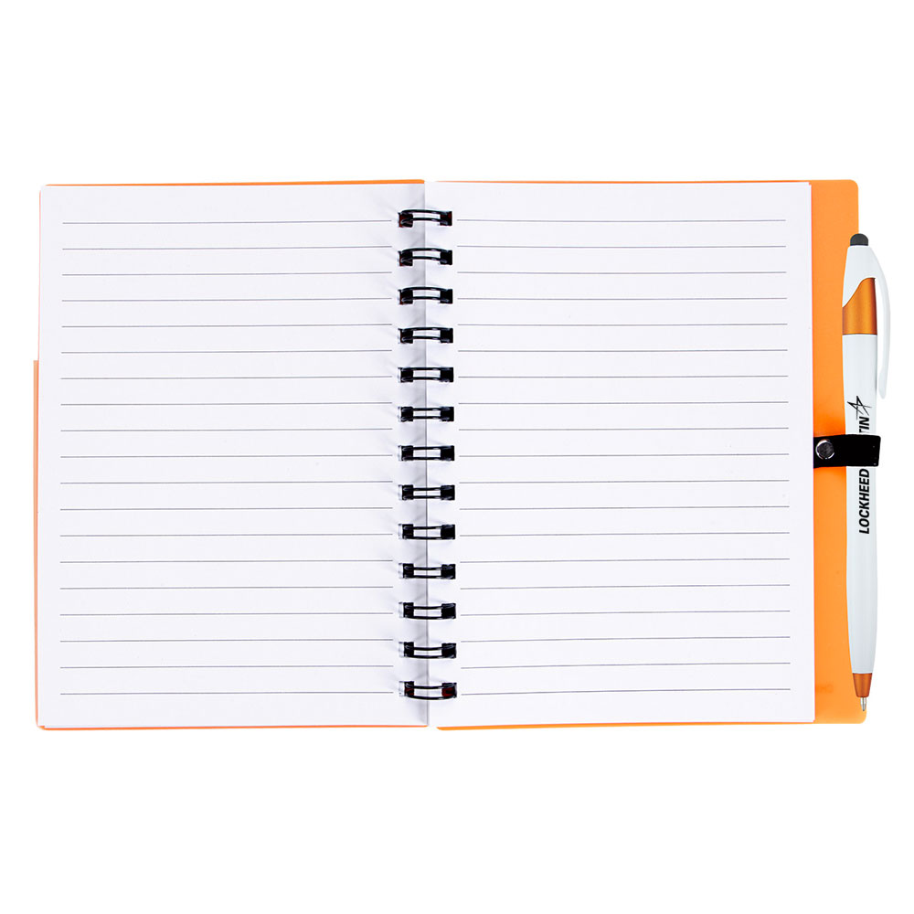 Tri-Pocket-Notebook-&-pen-Orange2