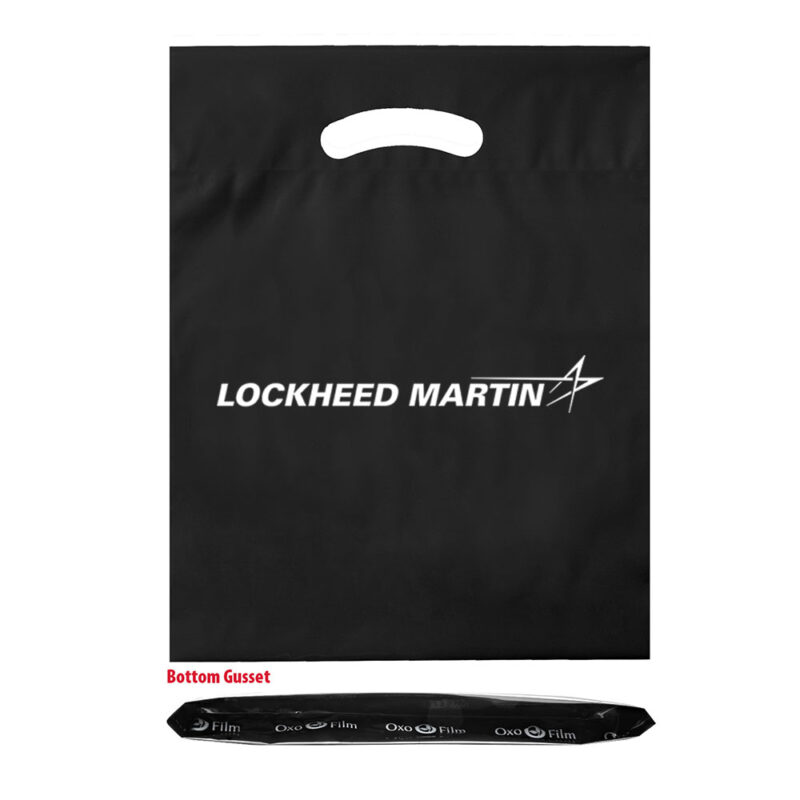 Black-Lockheed-Martin-OXO-Degradable-Die-Cut-Bag