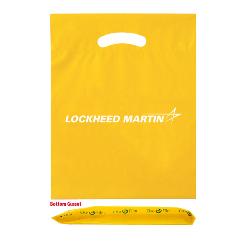 Yellow-Lockheed-Martin-OXO-Degradable-Die-Cut-Bag