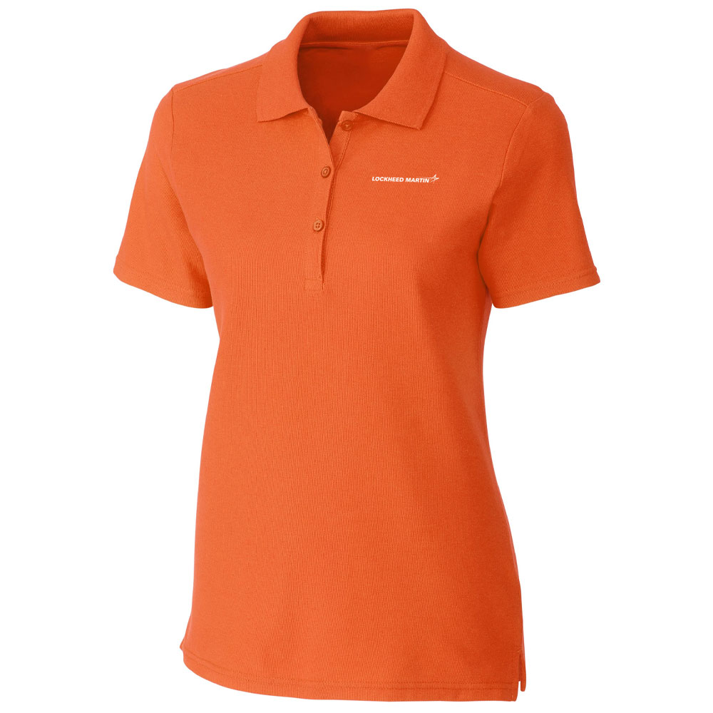 Orange-Lockheed-Martin-Ladies-All-Cotton-Pique-Polo
