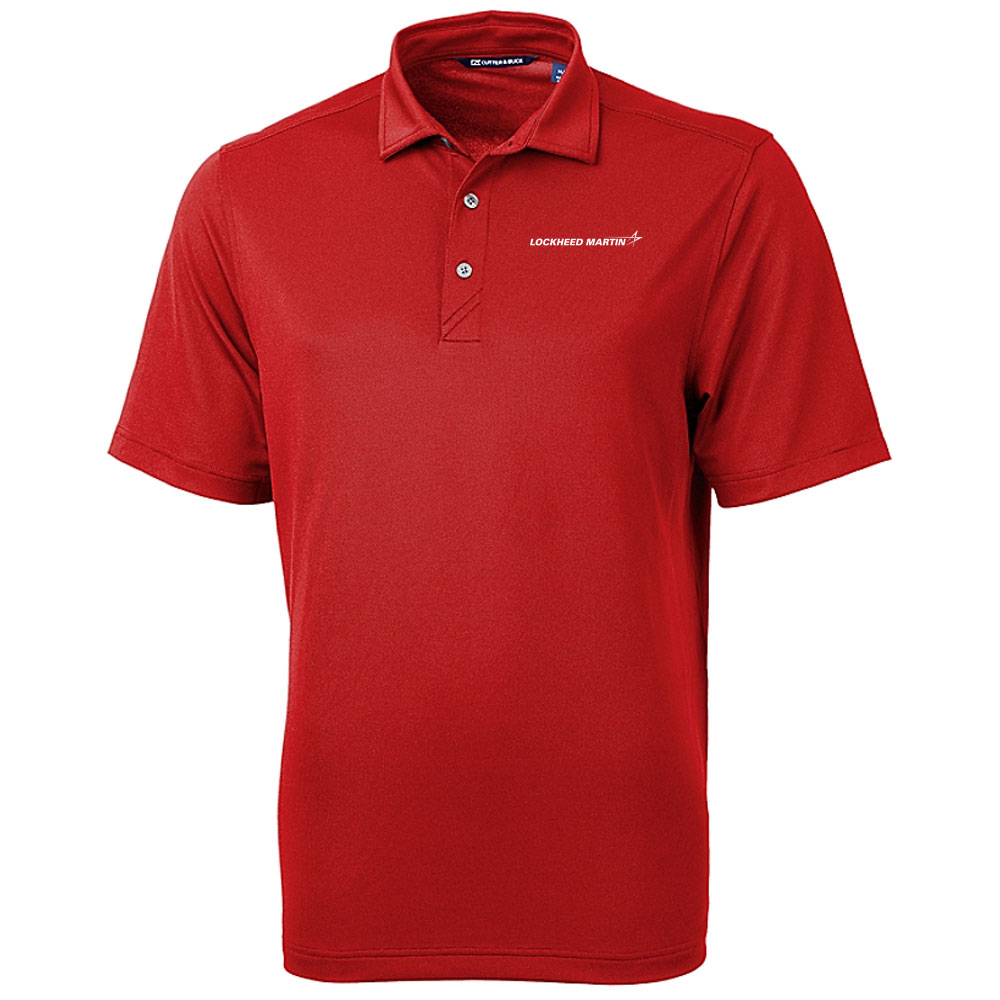 Red-Lockheed-Martin-Cutter-&-Buck-Men's-Virtue-Eco-Pique-Recycled-Polo