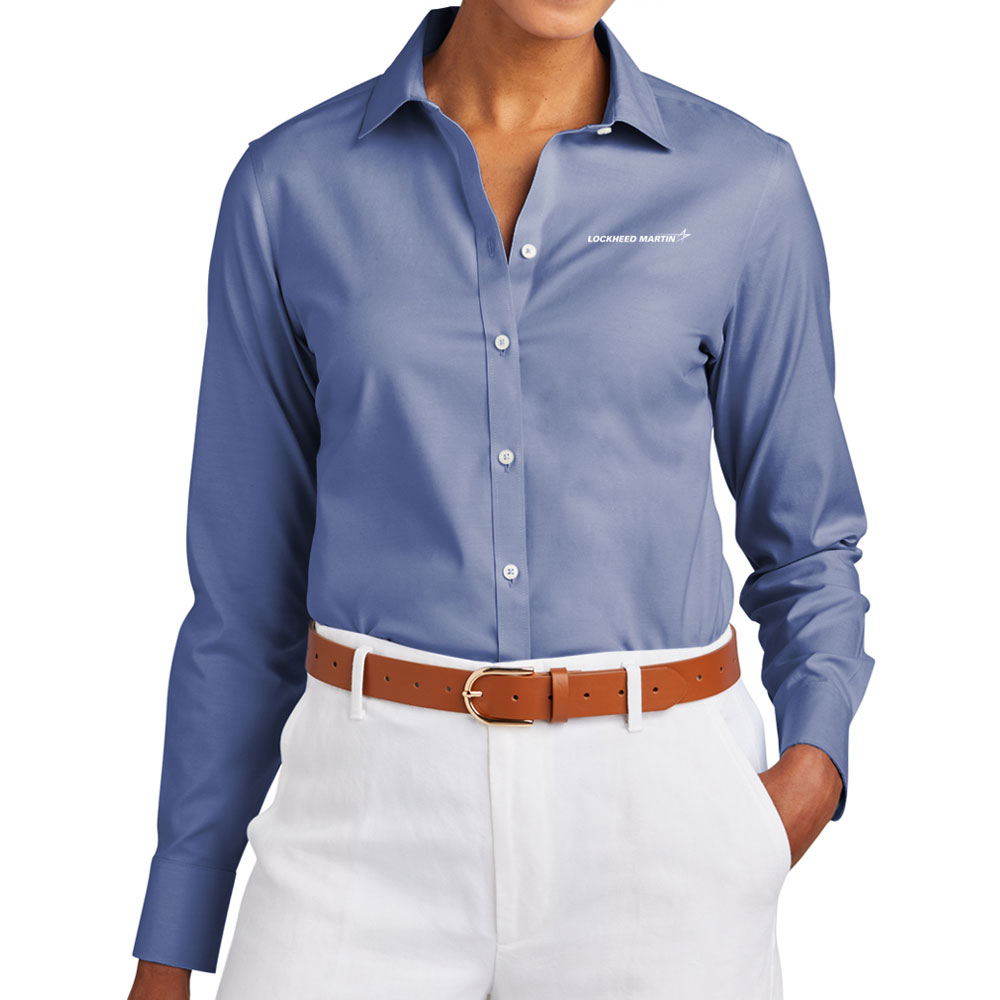Cobalt-Blue-Brooks-Brothers-Ladies'-Wrinkle-Free-Stretch-Pinpoint-Shirt