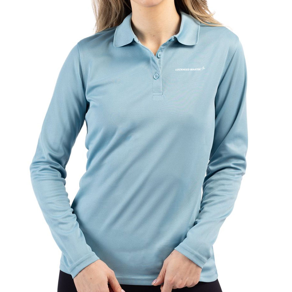 Dusty-Blue-Ladies'-Eco-Performance-Jersey-Long-Sleeve-Polo