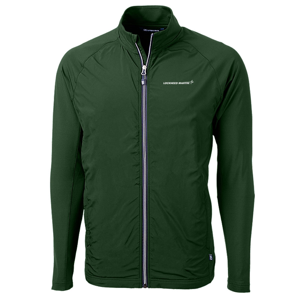 Hunter-Green-Cutter-&-Buck-Adapt-Eco-Knit-Hybrid-Recycled-Mens-Full-Zip-Jacket