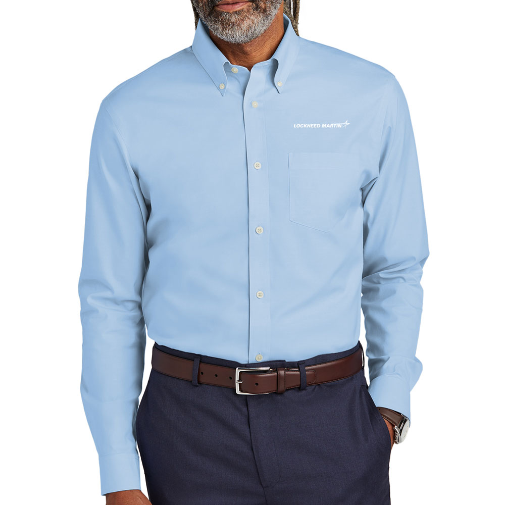 Newport-Blue-Brooks-Brothers-Men's-Wrinkle-Free-Stretch-Pinpoint-Shirt