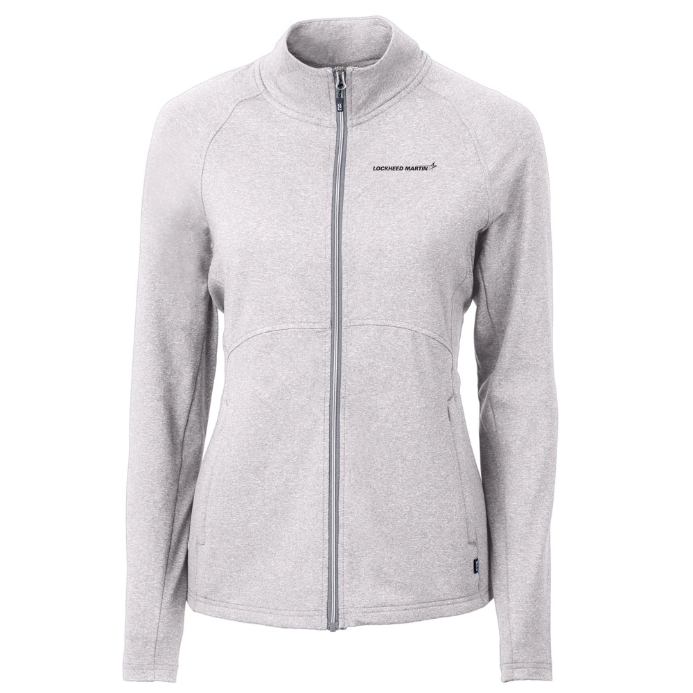 Polished-Cutter-&-Buck-Adapt-Eco-Knit-Heather-Recycled-Womens-Full-Zip