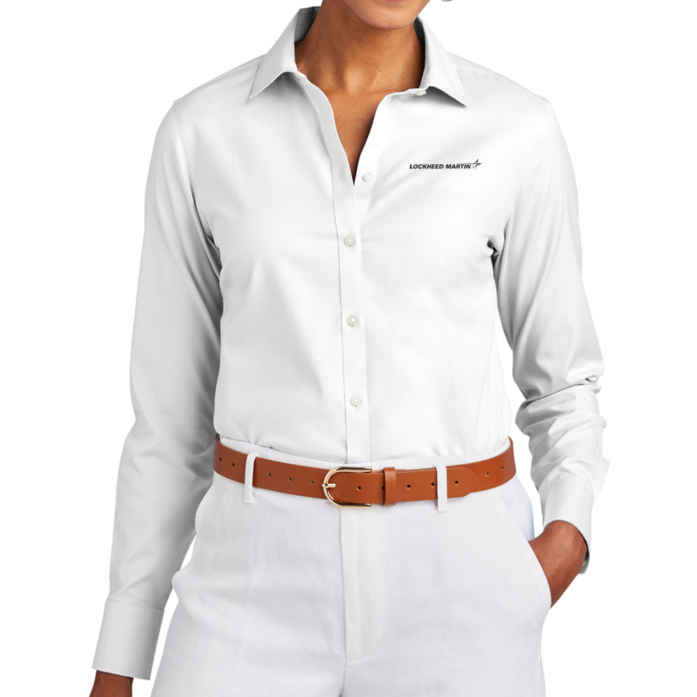 White-Brooks-Brothers-Ladies'-Wrinkle-Free-Stretch-Pinpoint-Shirt