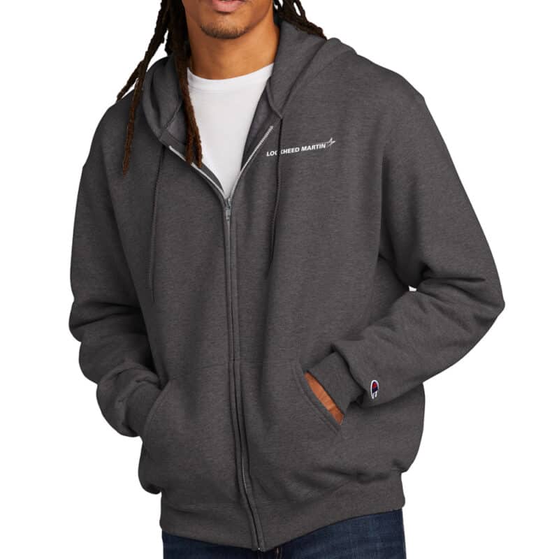 Harley-Davidson Men's Sentinel Zip-Up Hoodie - Charcoal Heather Cotton Blend Hoodie With H-D Graphics - View #13